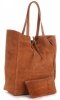 Bőr táska shopper bag Vera Pelle barna 601